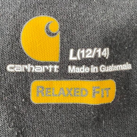 Carhartt Women's T-Shirt L 12/14 Black V-Neck Relaxed Fit Cotton/Polyester - Picture 5 of 9